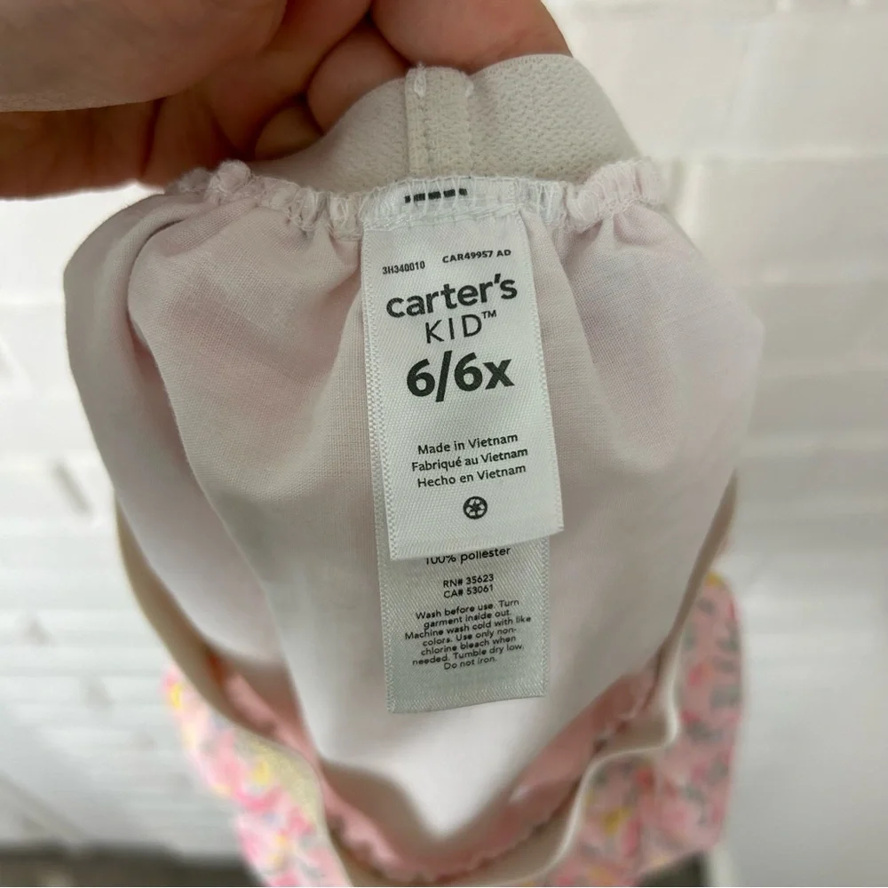 Carter’s Girls Floral Unicorn Tulle Tutu Skirt Size 6/6X